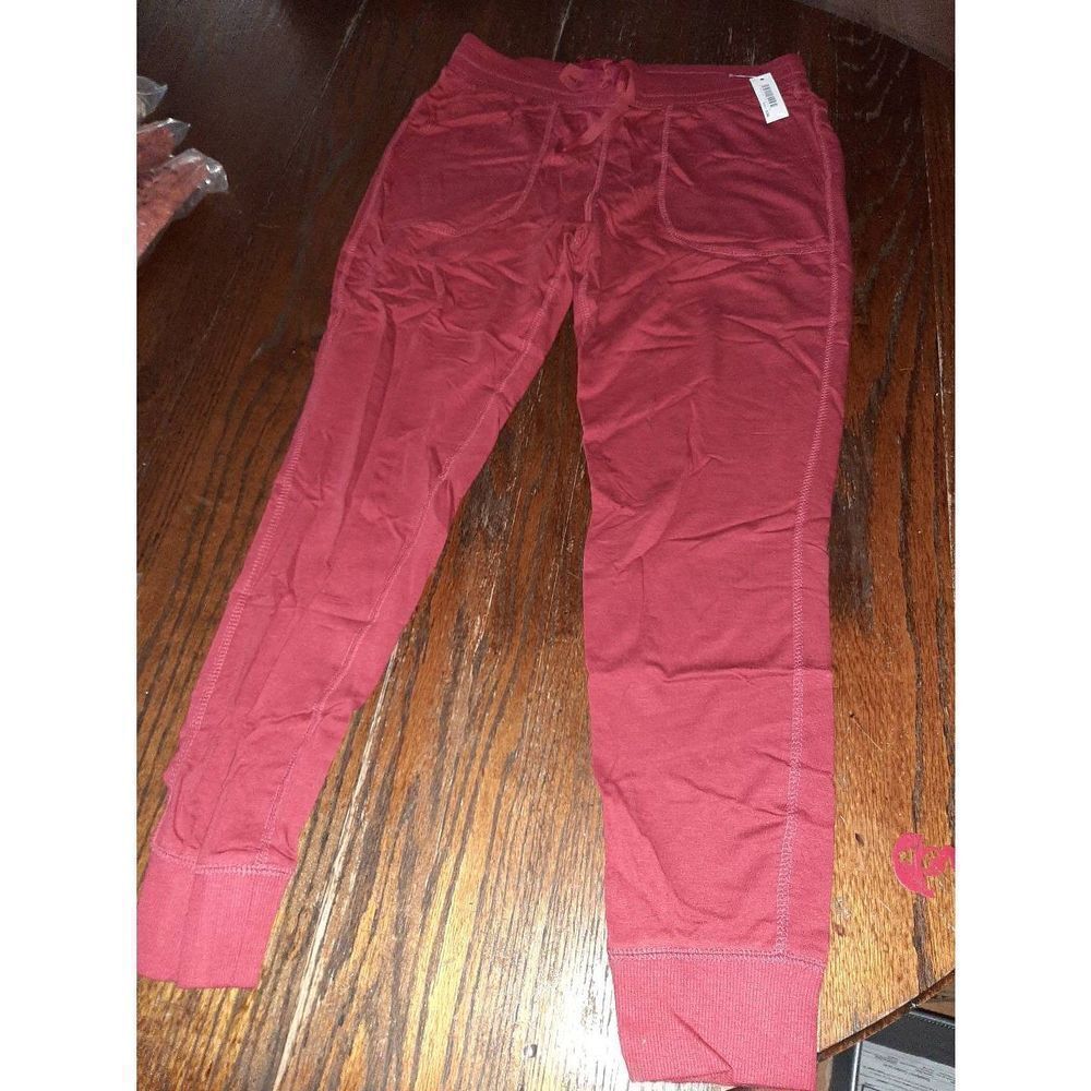 New Small Amazon Essentials Red Athletic Casual Loungewear Jogging Pants NWT